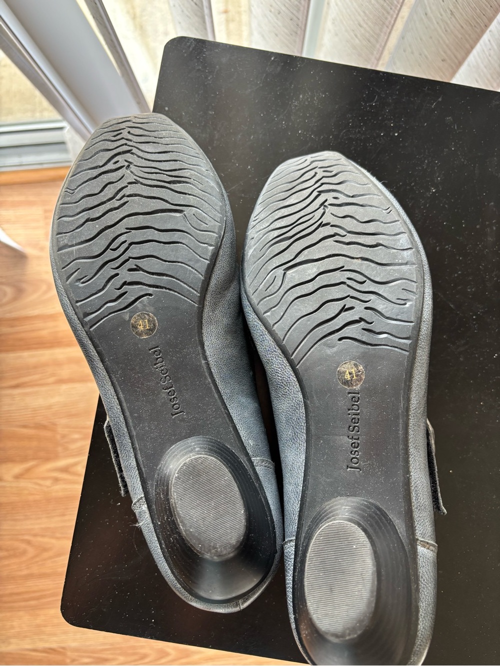 Josef Seibel Women's Gray Leather Wedge Slip-Ons - Picture 5 of 6